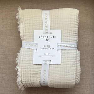 Parachute Cream Cotton Throw Blanket